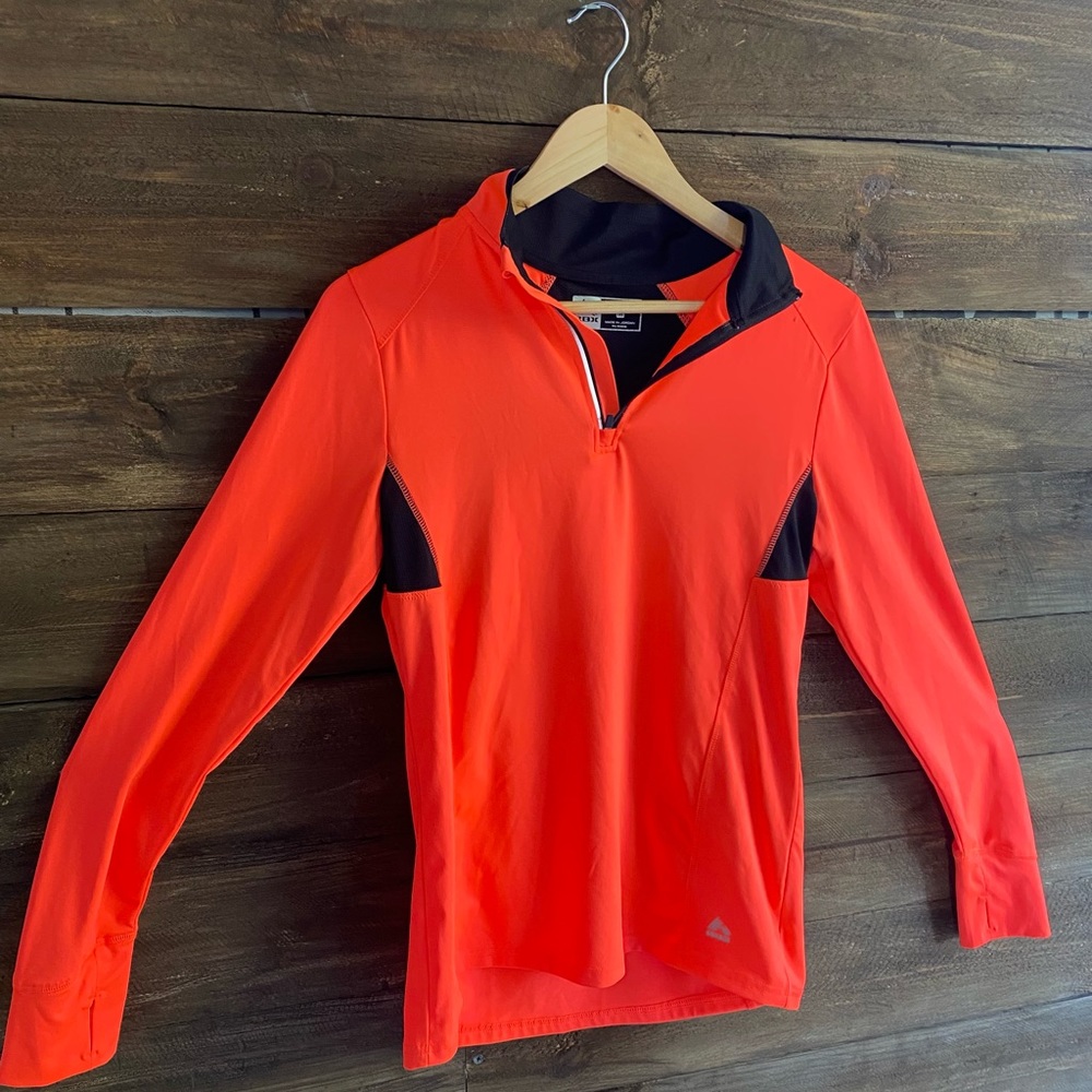 RBX light weight 1/4 zip active wear pull over orange